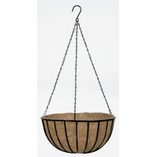 Gardman R408 14 in Black Traditional Hanging Basket & Liner   551509178